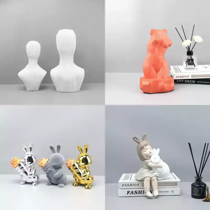 Minimalist Abstract Cartoon Character Sweetheart Rabbit Art Decoration Ornament Living Room Children's Room Home Decoration