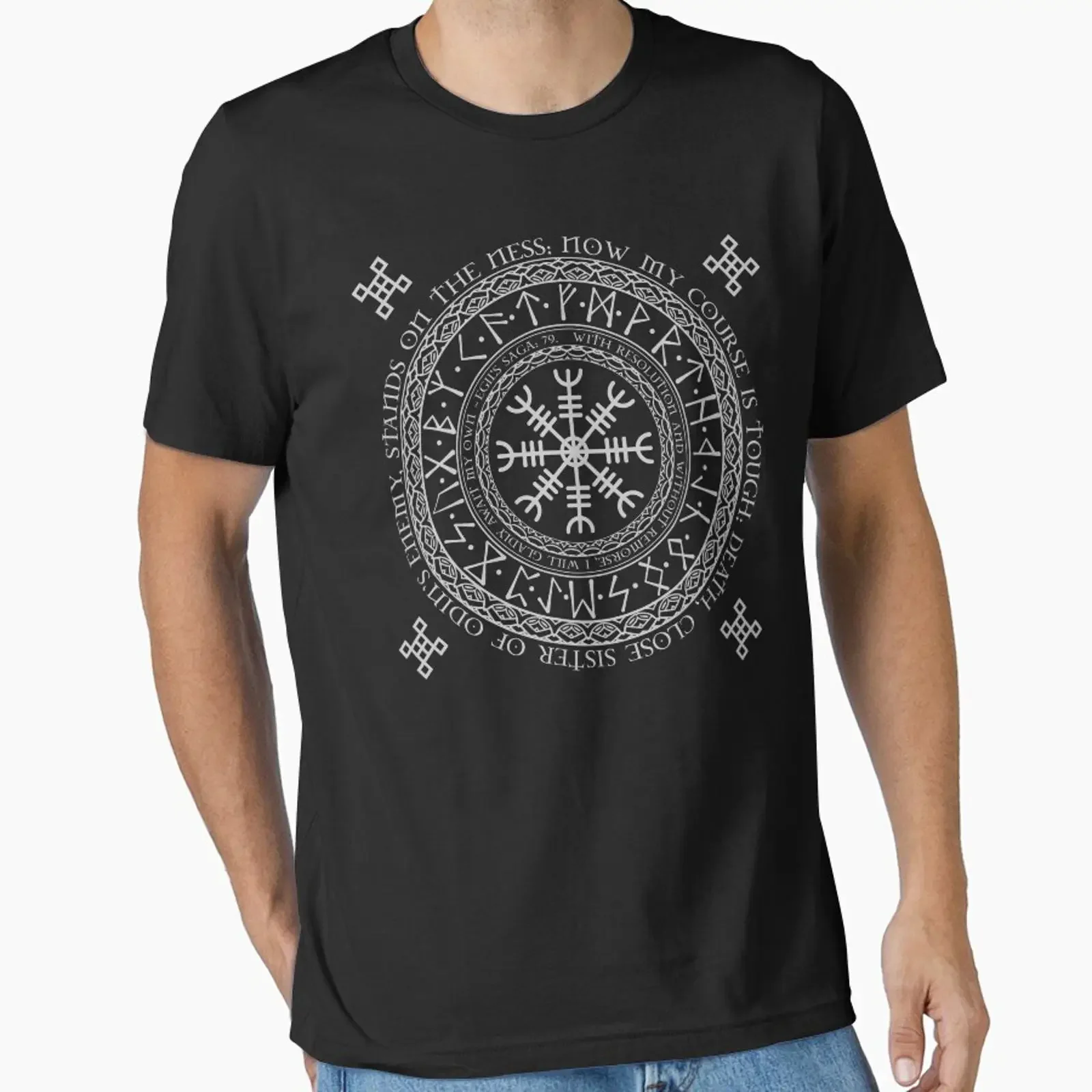 Vegvisr Norse Magical Stave Runic Circle Egil's Saga 79 Viking Symbol designed and sold by Proverbial Wisdom Design vintage