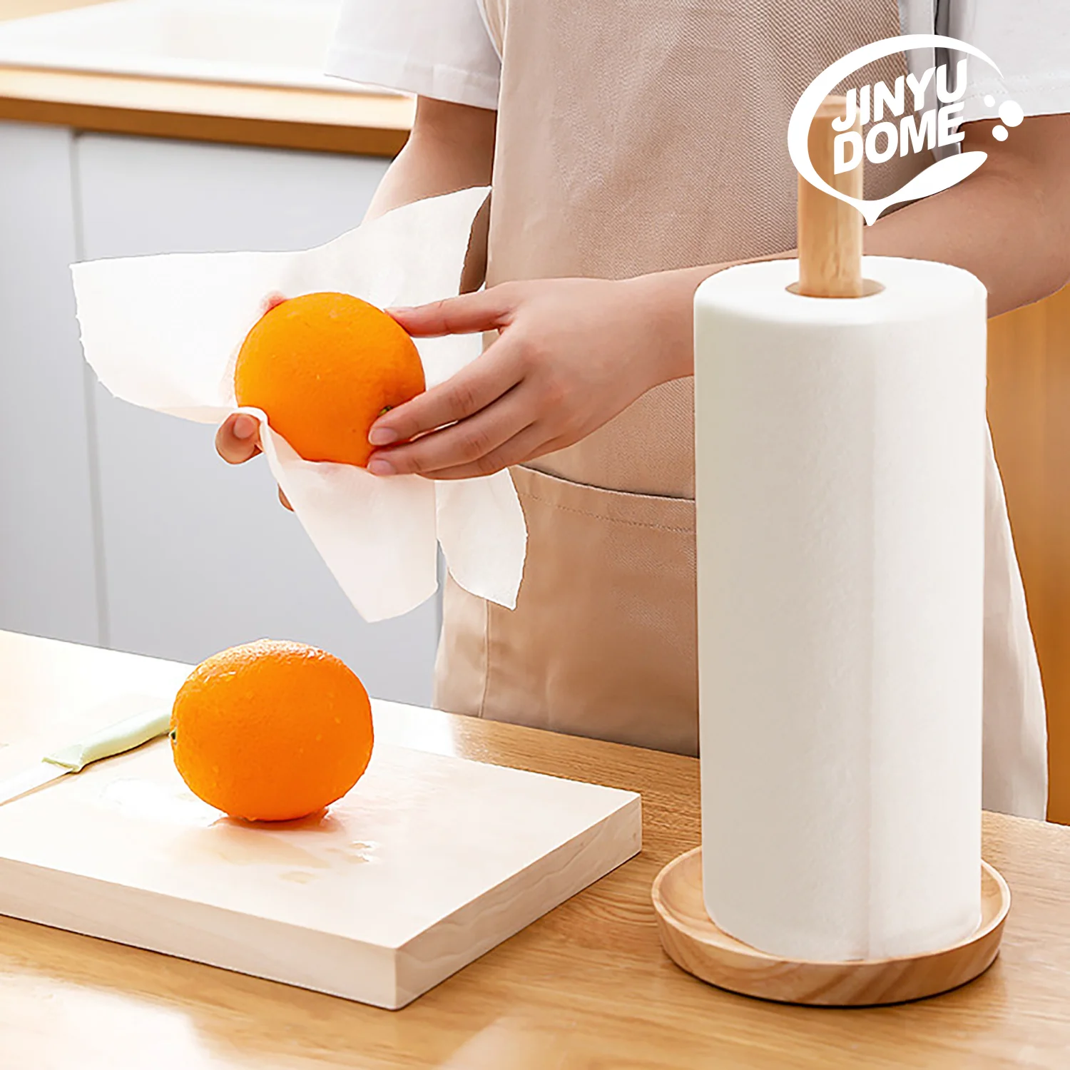 JINYUDOME 60Pcs Wood Pulp Washable Kitchen Paper Towels Heavy-Duty Oil-Absorbing Disposable Dry Cleaning Cloths for Multi Use