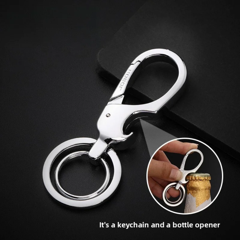 Multifunctional Zinc Alloy Keychain Bottle Opener for Car & Motorcycle - Small Daily Use Keychains for Men And Women