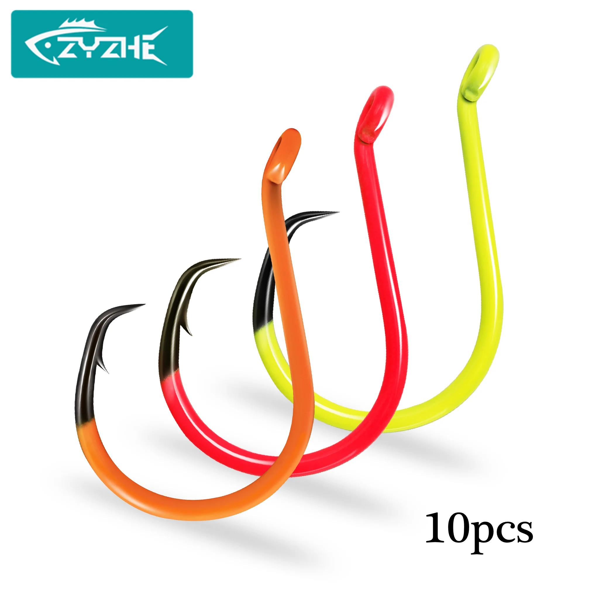 Fishing Hook Circle - ZYZHE 10 hameçons circulaires taille 6/0