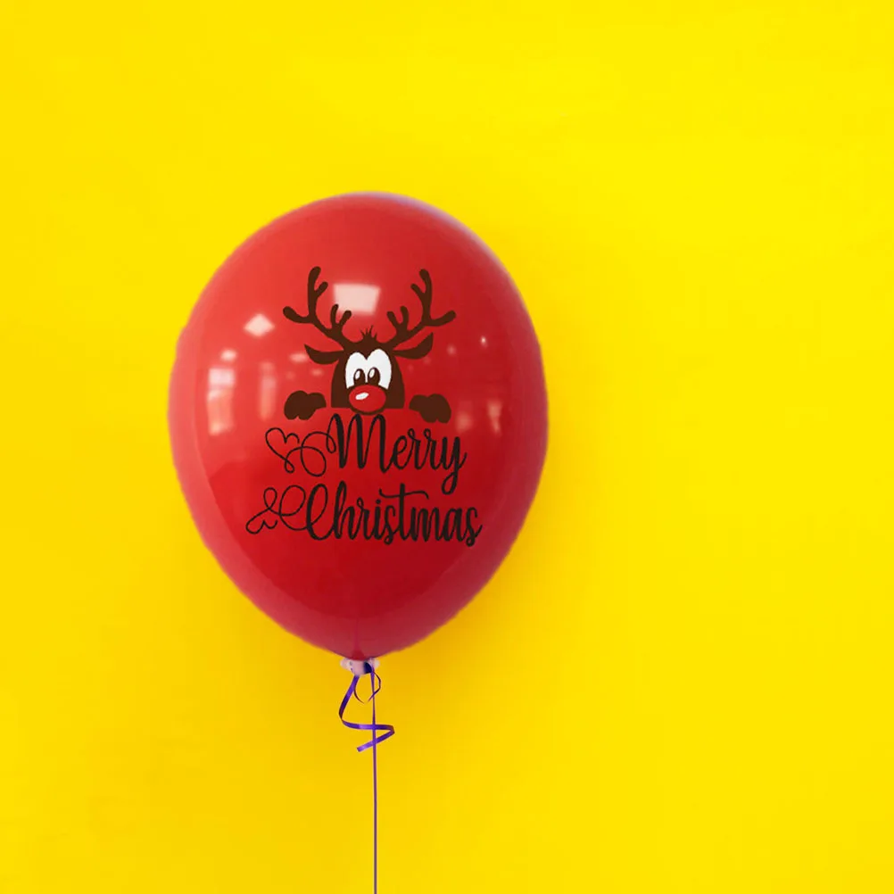 

10Pcs Xmas Balloons Set Bright Colorful Party Decor Balloons for Christmas Celebration Outdoor Indoor Holiday Party Decoration
