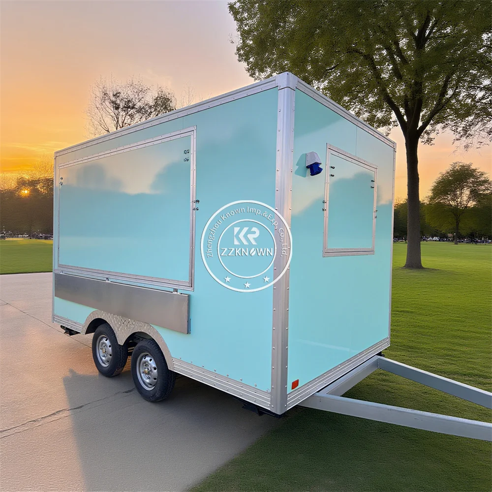 

Street Outdoor Catering Trailer Mobile Food Trailer Concession Fully Equipped Food Truck With Full Kitchen For Sale