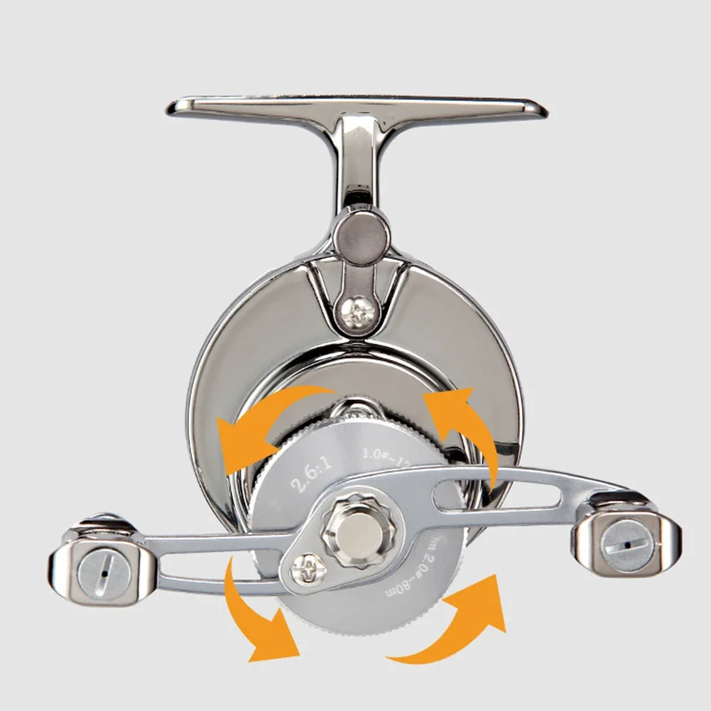 

Bidirectional Lever Alloy Ice Fishing Reel User-friendly Lever Function Winter Fishing Accessory Convenient Storage Size