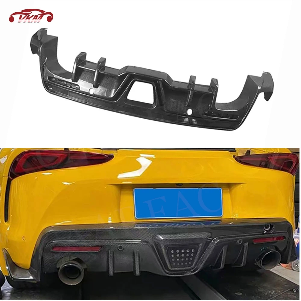 

Углеродное волокно для Toyota Supra A90 A91 2019-2024, автомобильный задний бампер, диффузор, задний боковой сплиттер, спойлер, губа со светодиодным комплектом кузова