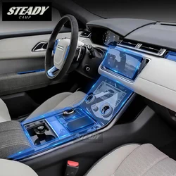 For Land Range Rover Velar 2017-2019 2020Car Interior Center Console Transparen TPU Protective Film Anti-scratc Repair Accessori