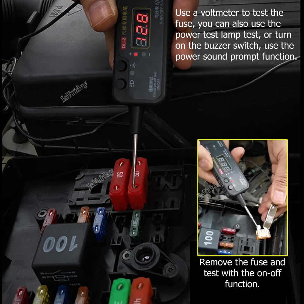 Upgrade Nieuwe Auto Circuit Tester Dc 0-36V Voertuig Puls Sensor Signaal Led Licht Testen Pen Sonde Auto Power Voltmeter