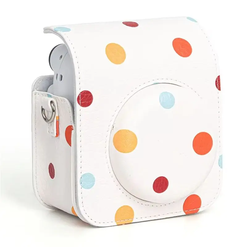 ABZZ-For Fujifilm For Instax Mini 12 Dust And Scratch Proof Camera Case Cover With Shoulder Strap Cam Bag For Fuji Film Mini 12