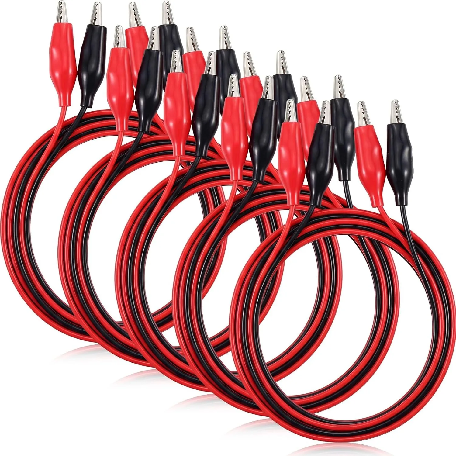 20-in-1-Set: Doppelte Krokodilklemmen-Verbindungskabel, Testkabel, Jumper-Kabel, Stecker-Buchse-Krokodilklemmen, Stromversorgungsadapter