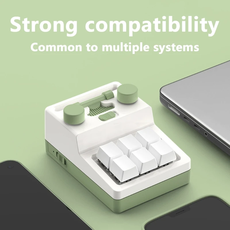 Tastiere con manopola Macros di programmazione personalizzabili Mini tastiera a 6 tasti per copiare paste e foto con illuminazione