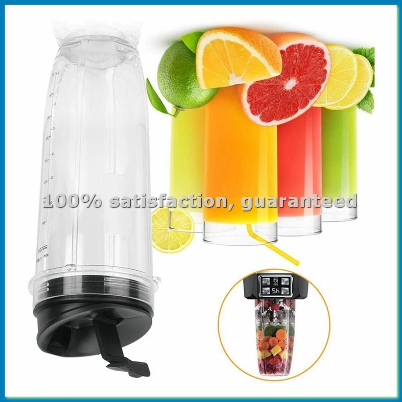 

Сменные чашки для блендера объемом 32 унции (900 мл) с крышкой, большая емкость для блендеров-соковыжималок мощностью 900 Вт и 1000 Вт - A79M