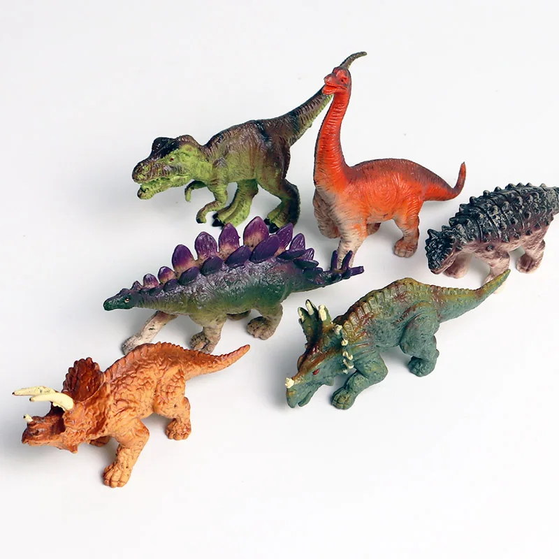 Oenux Mini Jurassic stégosaure Saichania PVC solide dinosaure monde modèle Animal figurines d'action Collection jouet pour enfants