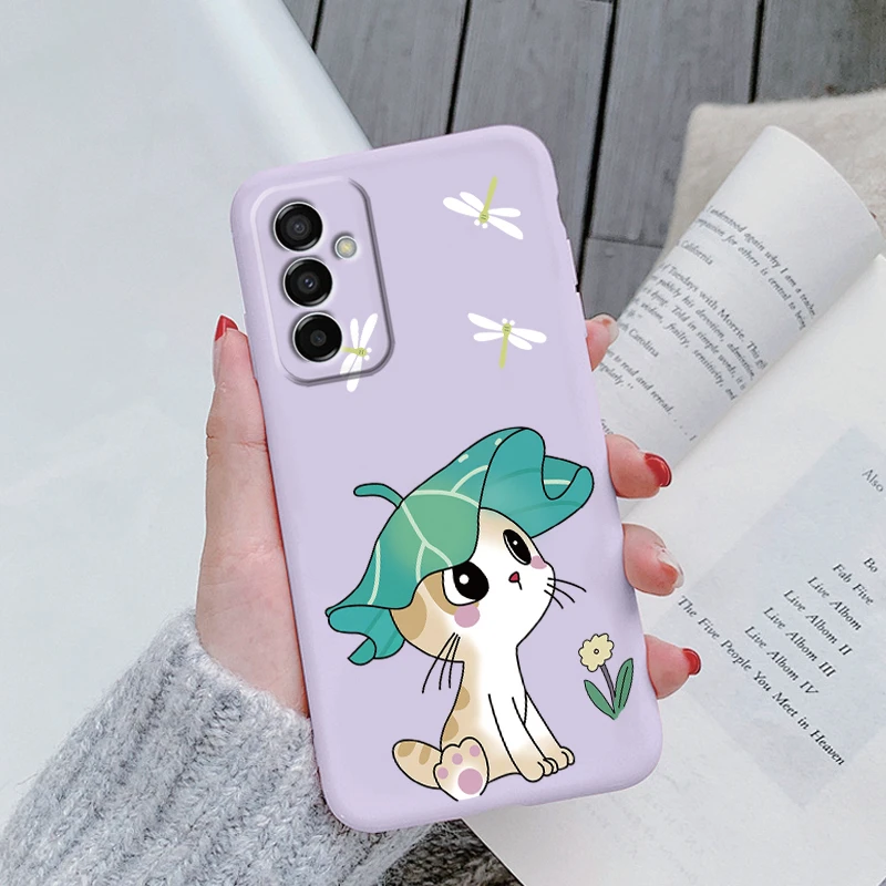 For Samsung Galaxy M23 5G F23 Phone Protective Couqe Silicone Back Cover For Samsung M23 Lovely Little Dinosaurs Owls Shell Bags