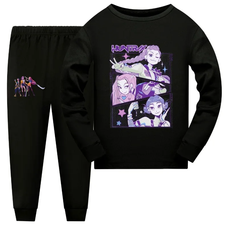 KPop Demon Hunters Mira Anime Merchandise Leuke pyjama voor basisschoolleerlingen Zachte huidvriendelijke herfst boven- en onderkant