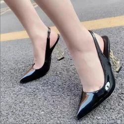 Women's 2024 Summer New Simple Solid Color Sexy Pointed Toe Women's Shoes Outdoor Casual Banquet Party Dress Women's High Heels