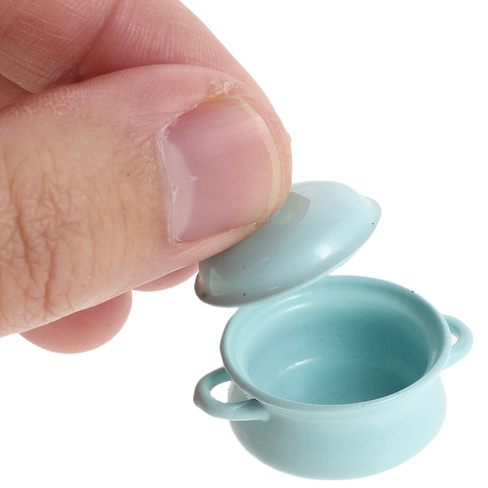 3Pcs Miniature Stew Pot Set Double Handle Casserole Dish for Dollhouse Kitchen Decor Micro Landscape Cooking Utensil Collection