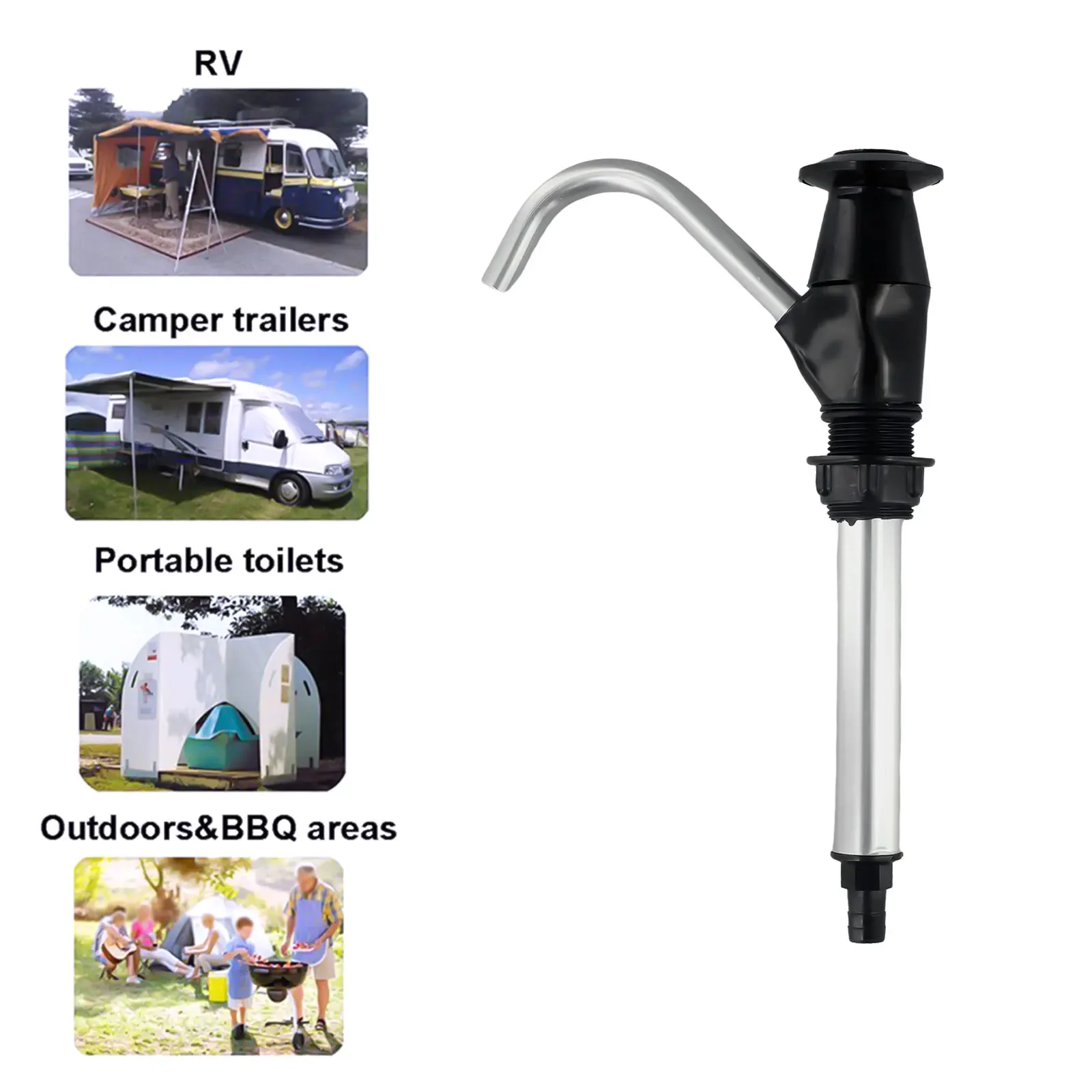 

Easy Installation Water Hand Pump for Camping Trailer Sink Tap Motorhome Sturdy Construction Efficient Performance