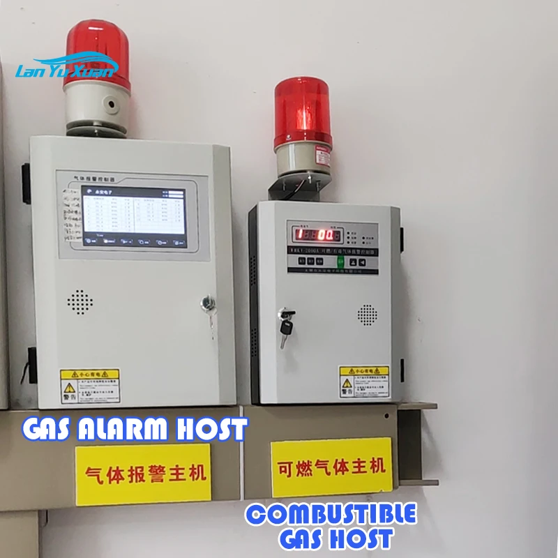 High precision Fixed Multigas Leak Detector Integrated Toxic Combustible Gas Alarm Safety Controller