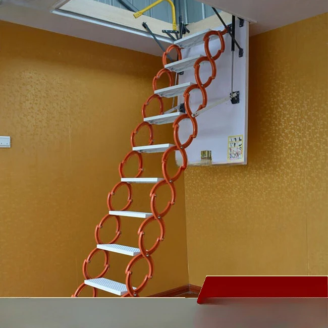 For Steel Ladders for Loft Retractable Staircase To Save More Space Domestic Ladder Lofts