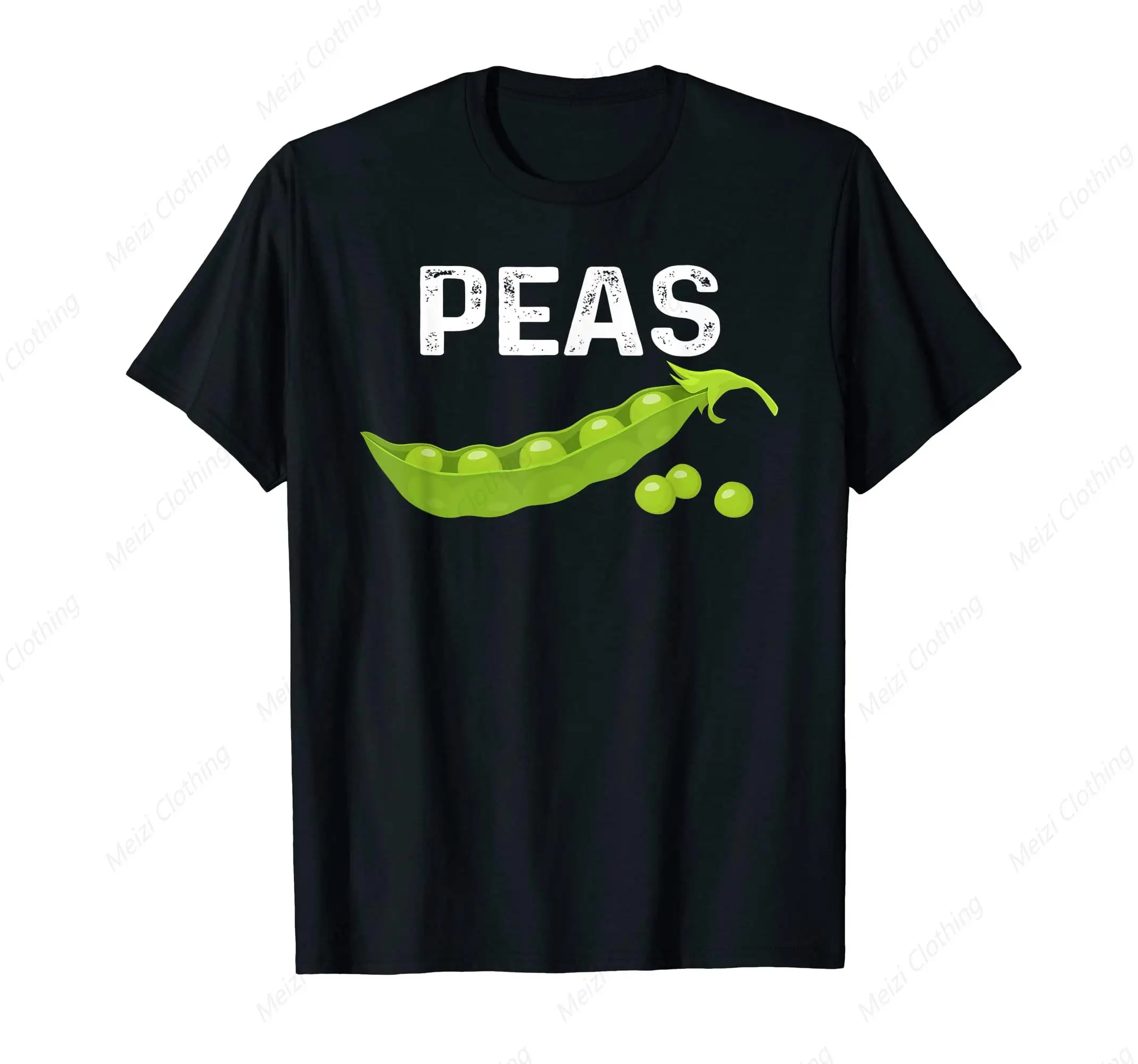 I love peas funny vegetables and Halloween men's clothing Men's and women's T-shirts cotton shirts