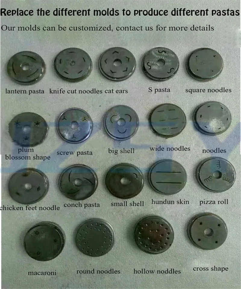 التجارية متعددة الوظائف التلقائي البيتزا جولة المعكرونة أقدام الدجاج فانوس S شكل لفات الأشكال صب آلة صنع المعكرونة