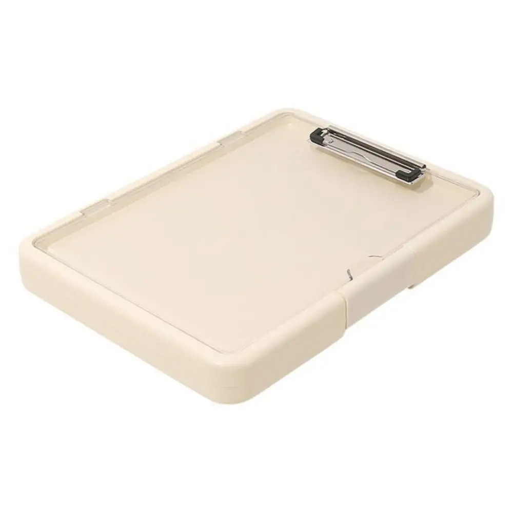 Double Layer A4 Clipboard Large Capacity Simple Clamp Document Organizer Durable with Storage Document Folder Work Use
