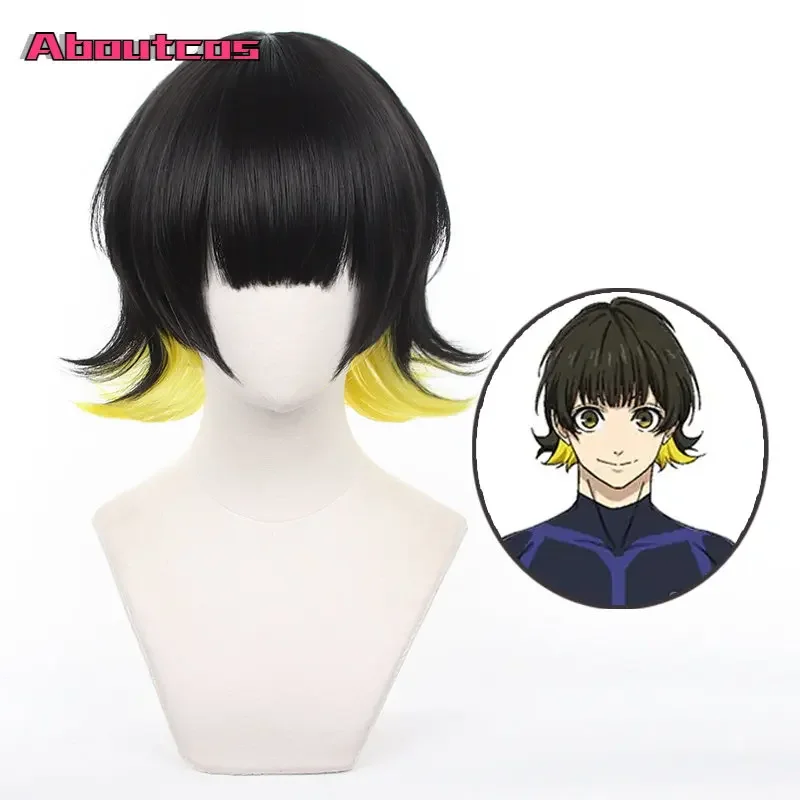 Abutcos Anime Blue Lock Manga Cosplay Wig Fenglehui Cos Wigs Anti Warping Double Color Wig