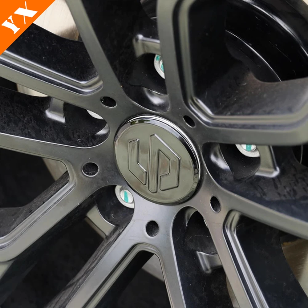 2024 2025 2026 For Leapmotor T03 accessories Bright BlackCar Wheel Hub Cover, Wheel Hub Label, Wheel Hub Replacement 4pcs