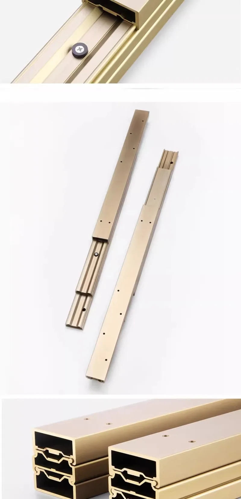 Heavy bay window slide pull-out desk countertop extended telescopic track flat push-pull island platform guide rail five drawers