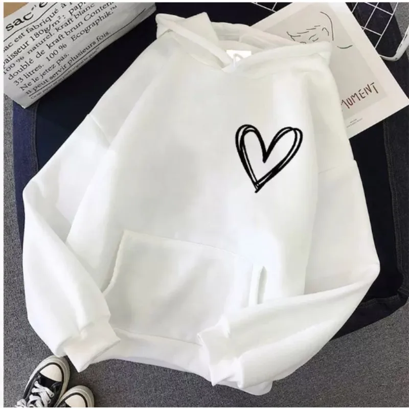 

Autumn Solid Color Heart 3D Print Hoodies Men Women Fashion Casual Sweatshirts Oversized Hoodie Pullovers Tracksuit Clothing