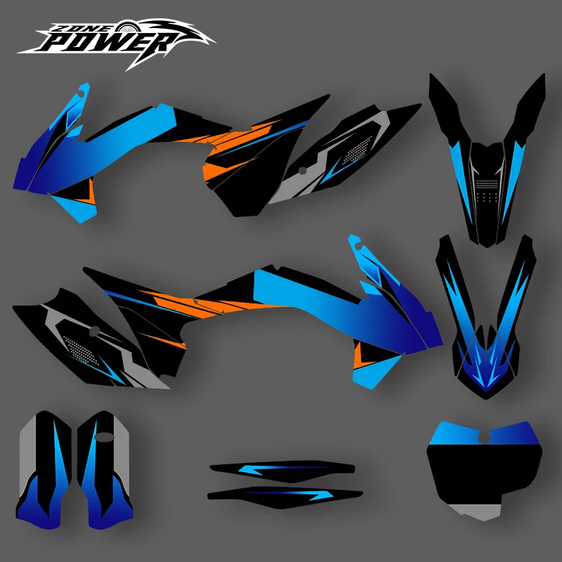 Powerzone Graphics For KTM 2013 2014 2015 SXF SX 2014 2015 2016 EXC EXC-F Decals Stickers Motorcycle Background Custom 09 image 3