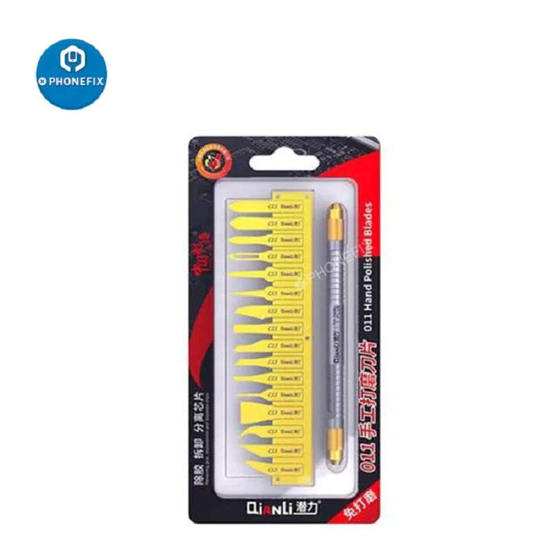 Qianli-cuchillo de eliminación de pegamento, herramienta de cuchillo de palanca de raspado, Chip IC de CPU, pegamento de borde de placa base, limpieza BGA, 007, 008, 009