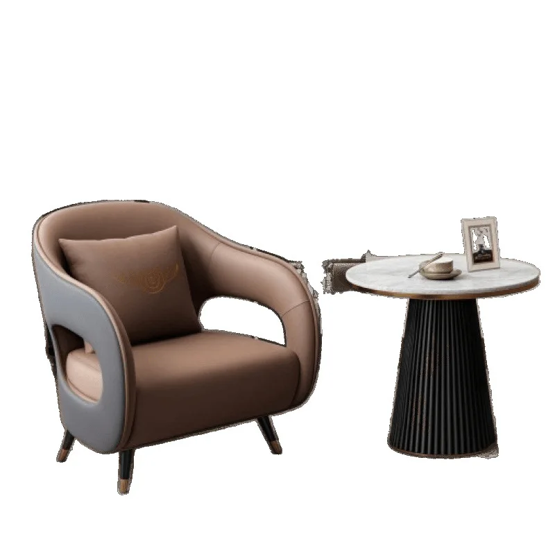 and modern, negotiation table and chair meeting area leisure sofa round table combination business VIP reception sofa