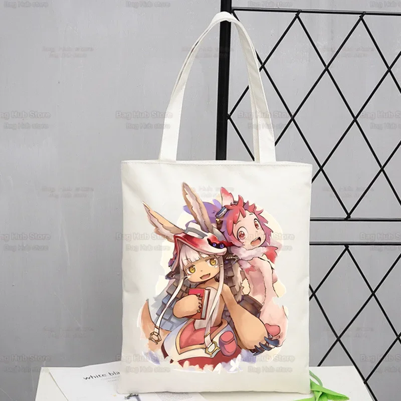 Made In Abyss Japanese Anime Handbags Canvas Riko Reg Tote Bag Shopping Lyza Nanachi Travel Eco borsa a tracolla riutilizzabile