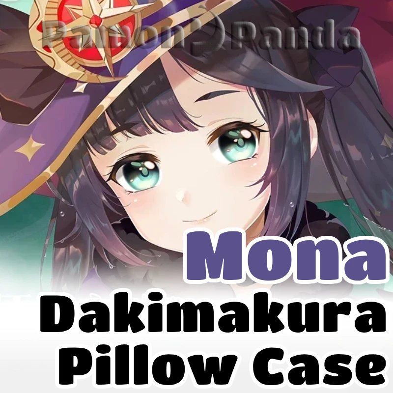 Mona Dakimakura Genshin Impact Hugging Pillow Case Full Body Cushion Cover Pillowcase Home Bedding Otaku Gift Decor CYTM45