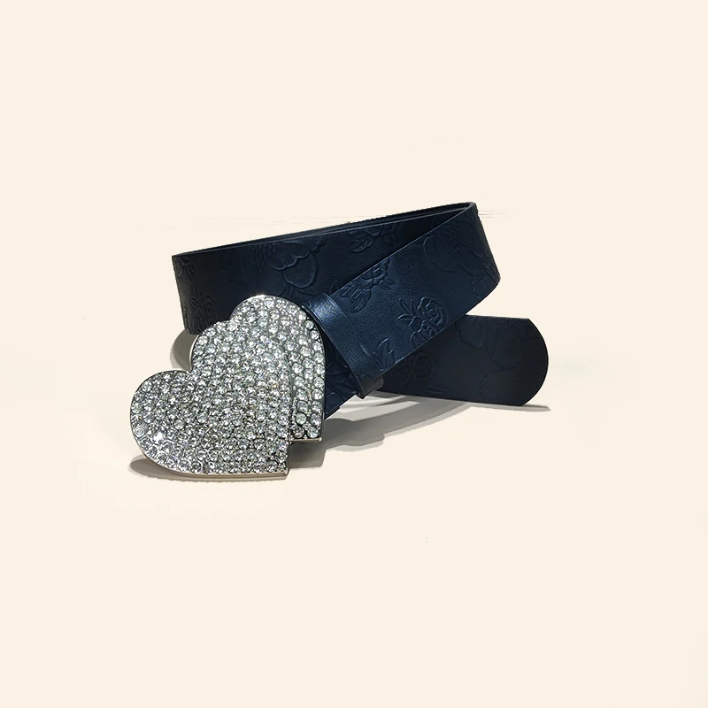 Новый готический панк кожаный ремень Y2k для женщин и мужчин с пряжкой в виде сердца на талии на Хэллоуин, роскошные женские джинсы, брюки, декоративный пояс