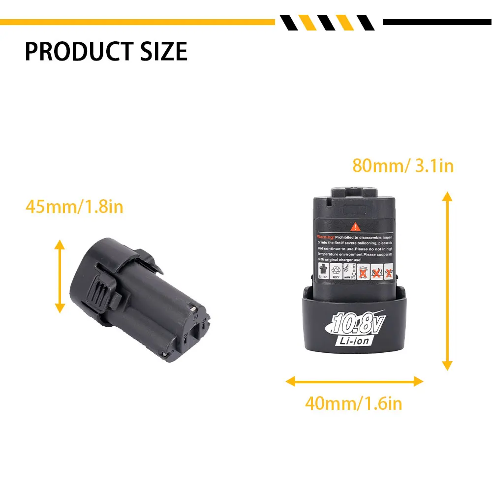 Pengisi Daya untuk Baterai Lithium Model Makita 10.8V Baterai 2000MAh Berlaku untuk Gergaji Listrik Penggiling Bor Listrik Tanpa Kabel