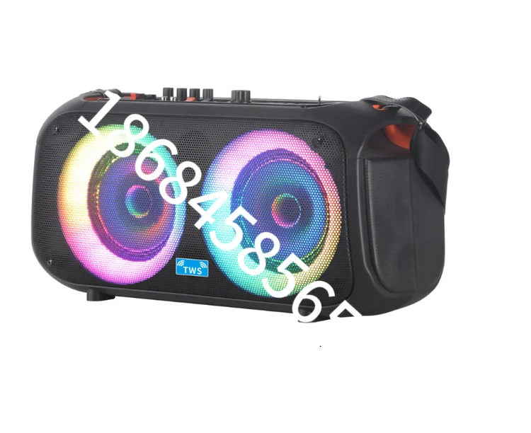 

NDR-Q68 Top Seller Loudspeaker Double 6.5inch Horn Speaker Bass Speaker With Ring Cool Lights