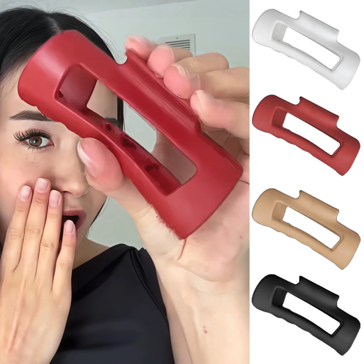Soft Silicone Hair Claw Clips for Women Girls Non Fragile Bendable Shark Clip Anti Drop Hairpin Headgear Does Not Hurt Hair