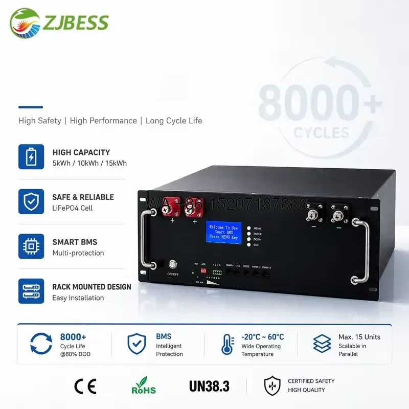 Wmwmnu for Long Life 8000 Cycles Home Backup Power Supply Solution Residential Energy Storage 10kWh Rack Mounted