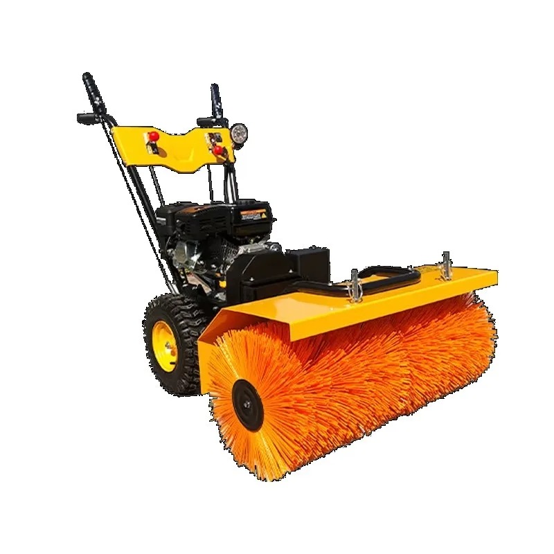 Factory Small Road Hand Snow Sweeper Walk Behind Snow Power Sweeper Machines Snow Thrower Plow