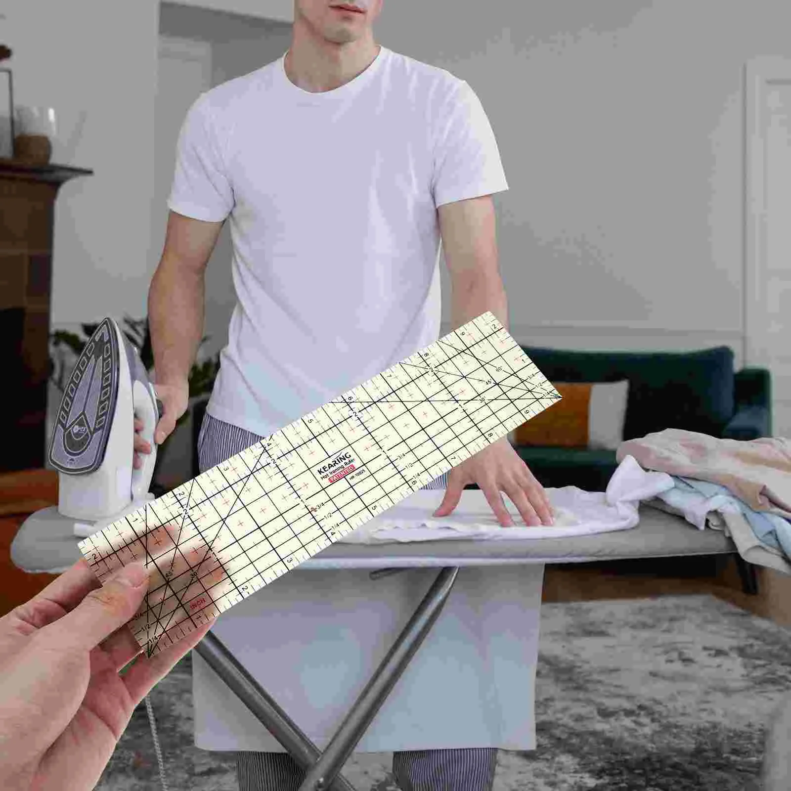 Hot Ironing Ruler 10cm Heat Proof Sewing Rulers Non Tailoring Supplies Precise Thin Fold Fabric Hem Control Patchwork Tool