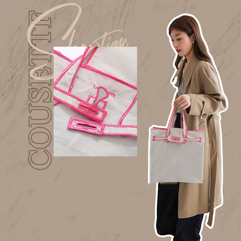 Niche Nylon Lightweight Embroidered Handbag High-Quality Embroidered Nylon Handbag Single Shoulder Embroidered Bag
