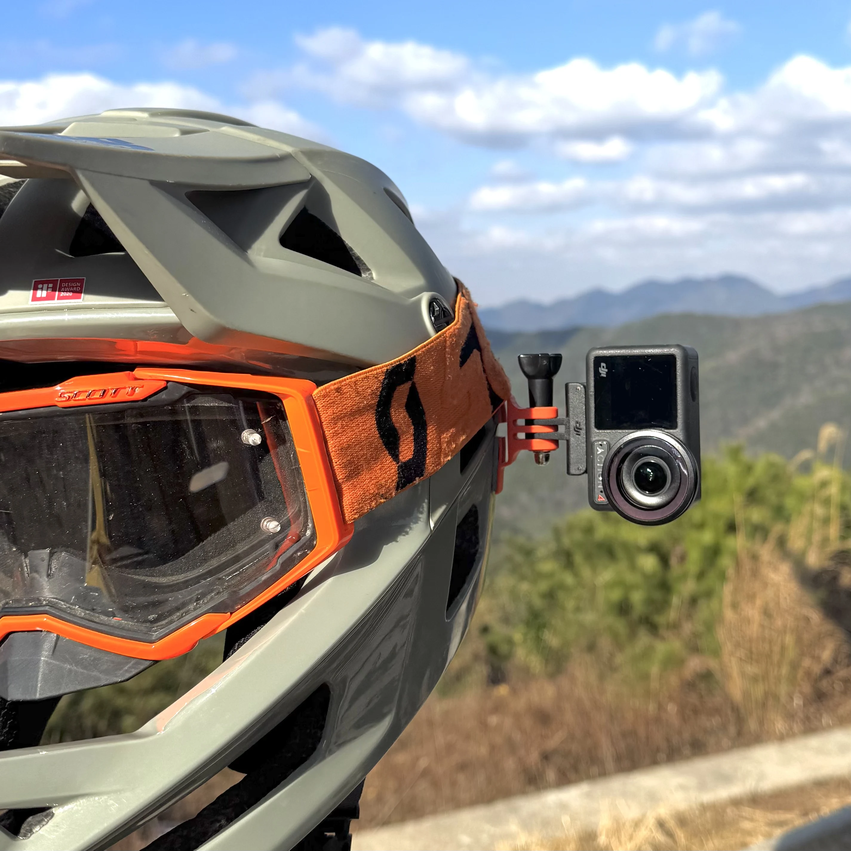 Climbing Helmet Side-mounted Camera Holder Curved Adhesive Base Fixing Mount Bracket for GoPro/DJI insta Outdoor FPV Shooting