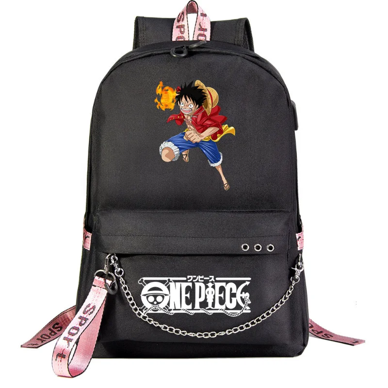 

One Piece New Luffy Student Schoolbag Waterproof Cartoon Lightweight and Large Capacity Cute Shoulder Pad Backpack