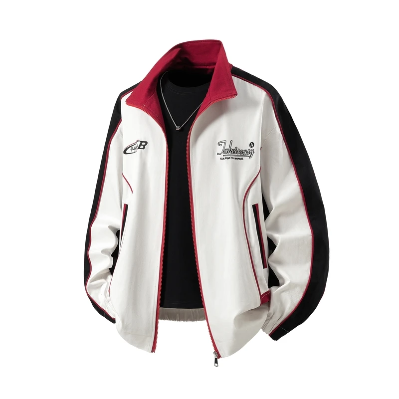 

New Men's Baseball Jacket Embroidered Cotton Padded Coat Autumn Streetwear Fashion Casual Varsity Jacket For Youth