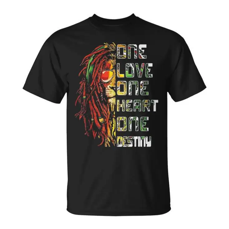 

2025 модная мужская футболка, повседневная новая футболка Rasta One Love Bob Marley, футболка большого размера, одежда с графическим рисунком, уличная одежда, топ Unseix