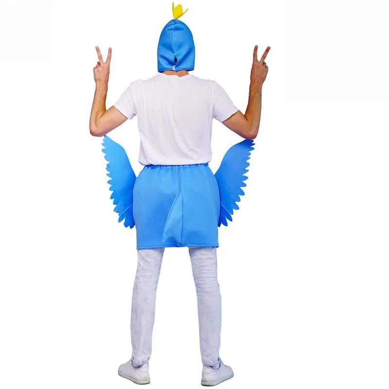 Halloween Carnival Blue Flamingo Cosplay Costume Funny Adult Stage Performance Costume view 3