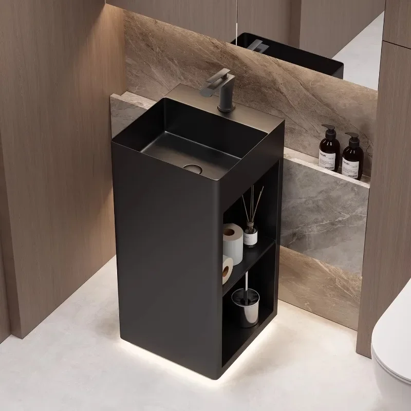 Column type washbasin Household bathroom Small vertical creative integrated washbasin Toilet Floor-to-ceiling pool basin