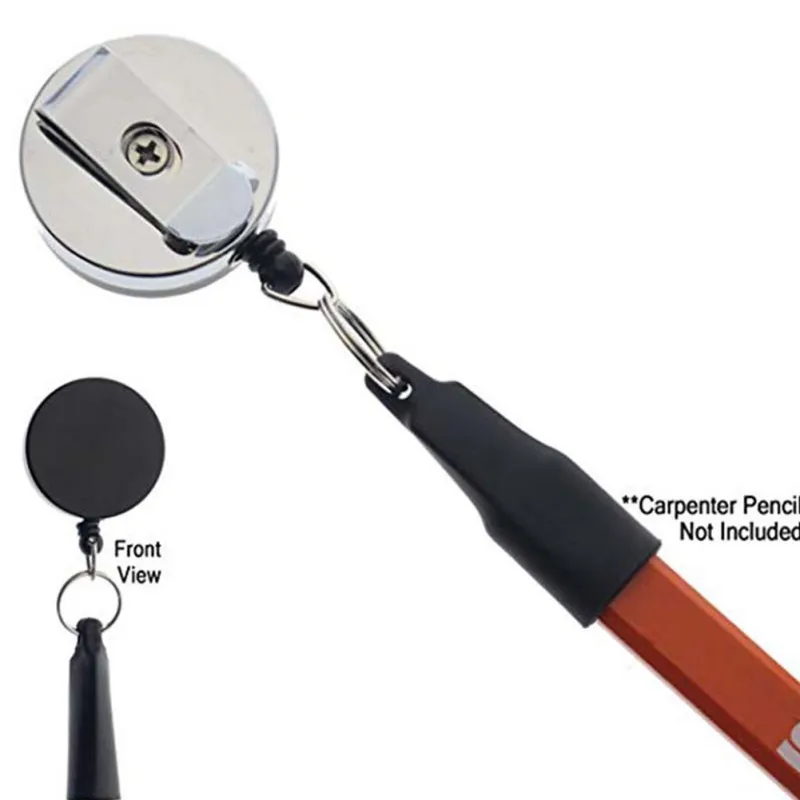 Portalápices retráctil táctico acero inoxidable con clip cinturón - imagen 3